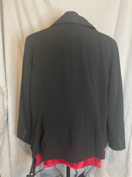 Worthington Black Blazer with Red Ruffle Blouse - Picture 6 of 8